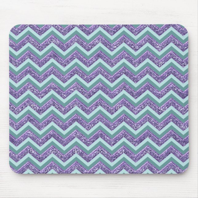 Amethyst Glass Zigzag Pattern Mouse Mat (Front)
