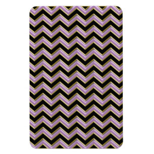 Amethyst Gold Black Zigzag Pattern Magnet