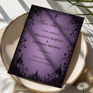Amethyst Gothic Rose Save The Date