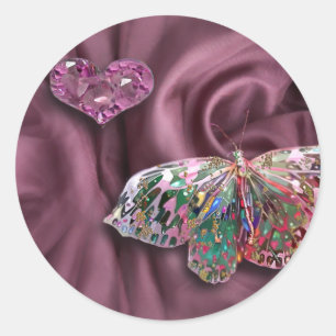 Amethyst Heart! Classic Round Sticker