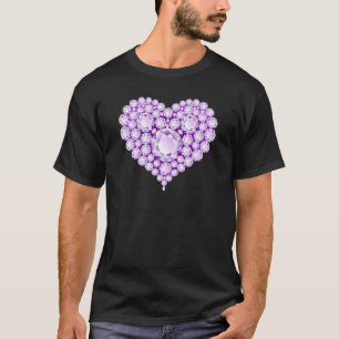 Amethyst Heart Gems T-Shirt