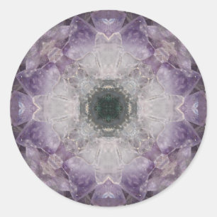 Amethyst Hello Design! Classic Round Sticker