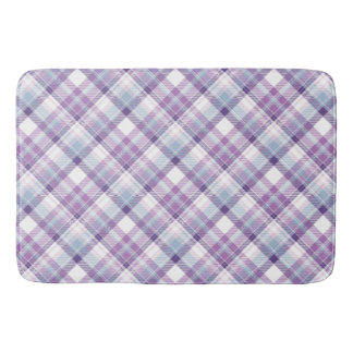 Amethyst Hues Plaid  Bath Mat