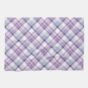 Amethyst Hues Plaid Tea Towel