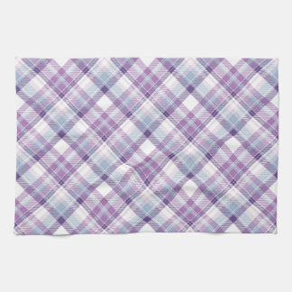 Amethyst Hues Plaid  Tea Towel