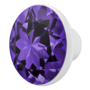 Amethyst Illusion Ceramic Knob
