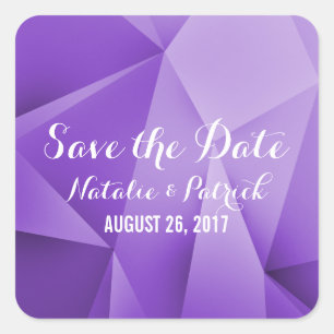 Amethyst Jewel Tones Save the Date Stickers