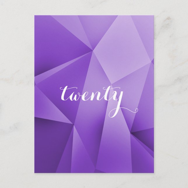 Amethyst Jewel Tones Table Number Postcard (Front)