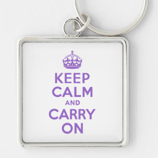 Amethyst Keep Calm and Carry On Key Ring