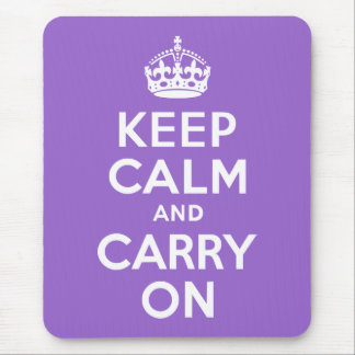 Amethyst Keep Calm and Carry On Mouse Mat