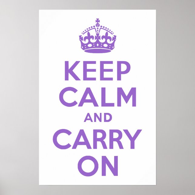 Amethyst Keep Calm and Carry On Poster (Front)