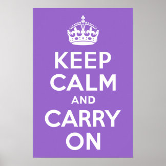 Amethyst Keep Calm and Carry On Poster