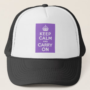 Amethyst Keep Calm and Carry On Trucker Hat