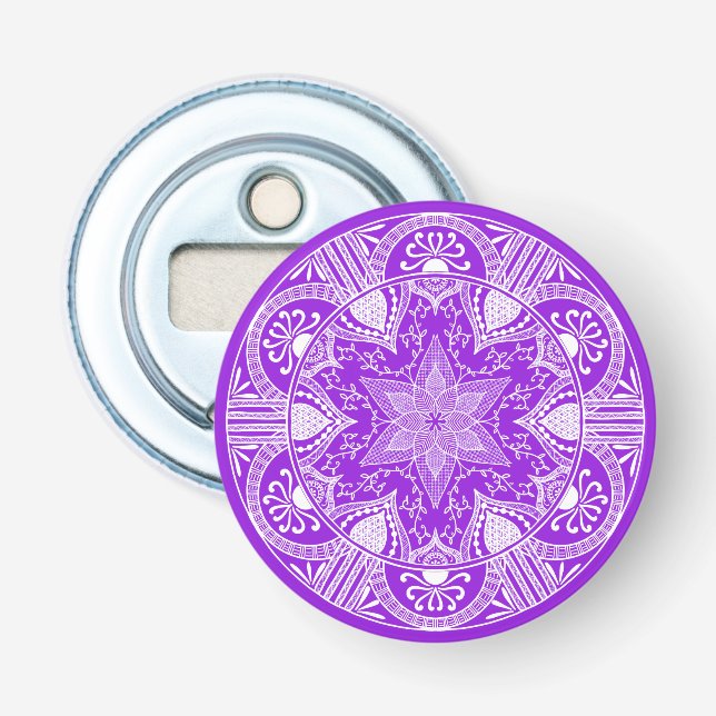 Amethyst Mandala Bottle Opener (Front)