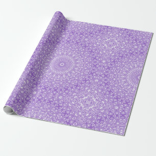 Amethyst Mandala Pattern Design Wrapping Paper