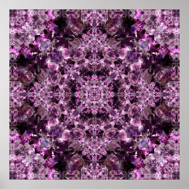 Amethyst Mandala Poster (Front)