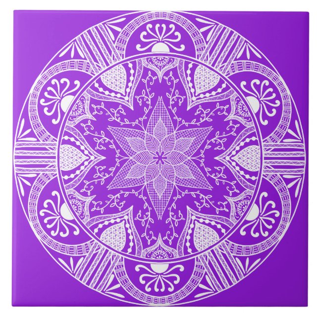 Amethyst Mandala Tile (Front)