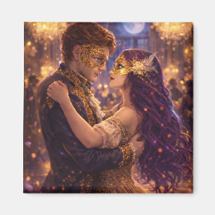 Amethyst Masquerade Couple Magnet