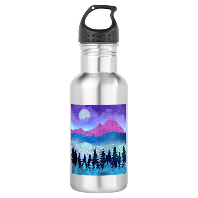 Amethyst Mist Mountains 532 Ml Water Bottle (Front)