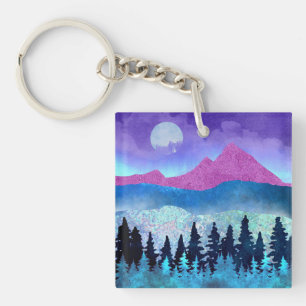 Amethyst Mist Mountains Key Ring