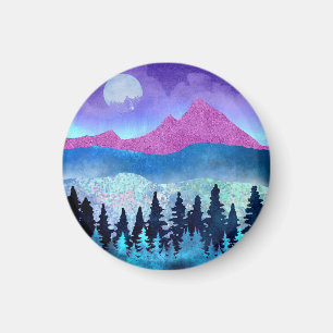 Amethyst Mist Mountains Magnet