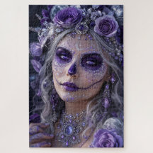 Amethyst Moon Calavera – Purple Day of the Dead