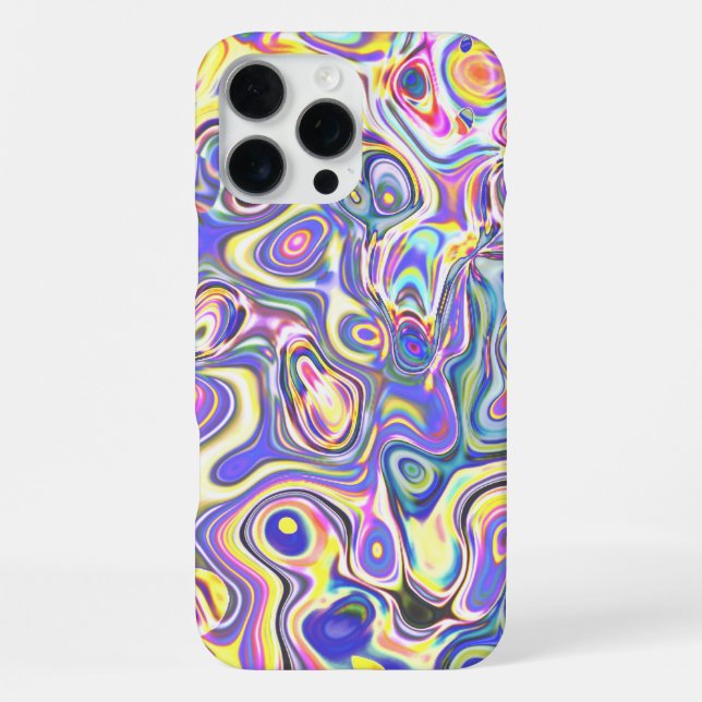 Amethyst Multicolor Amoeba Pattern iPhone Case (Back)