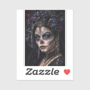 Amethyst Orchid Calavera – Gothic Sugar Skull