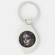 Amethyst Orchid Calavera – Gothic Sugar Skull
