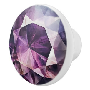 Amethyst Pattern Ceramic Knob