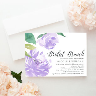 Amethyst Peony Bridal Brunch Invitation