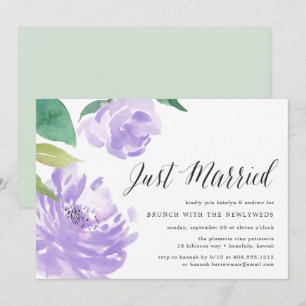 Amethyst Peony Post Wedding Brunch Invitation