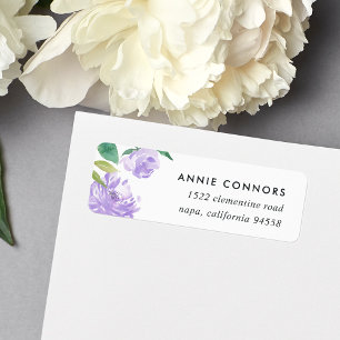 Amethyst Peony Return Address Labels