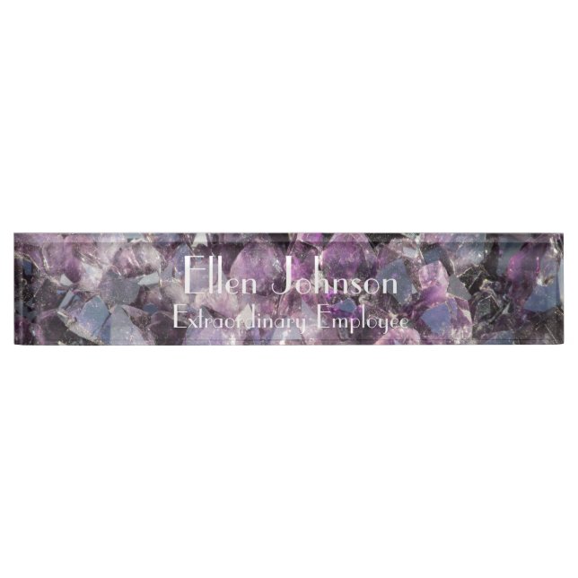 Amethyst Personalizable Nameplate (Front)