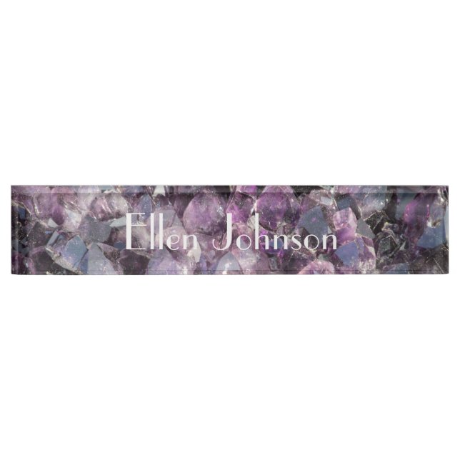 Amethyst Personalizable Nameplate (Front)