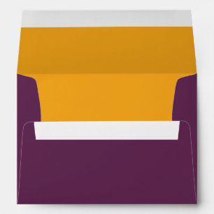 Amethyst Purple and Gold Envelopes with Address
