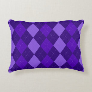 Amethyst Purple Argyle Decorative Cushion