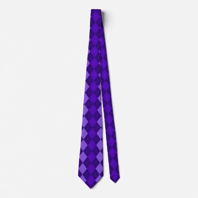 Amethyst Purple Argyle Tie (Front)