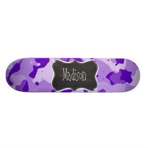 Amethyst Purple Camo; Camouflage; Chalkboard Skateboard