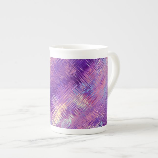 Amethyst Purple Crystal Gel Texture Bone China Mug (Front Right)