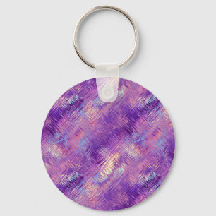 Amethyst Purple Crystal Gel Texture Key Ring