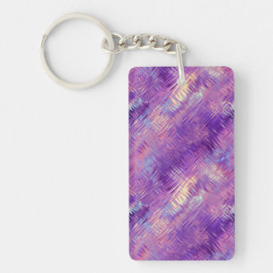 Amethyst Purple Crystal Gel Texture Key Ring