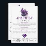 Amethyst Purple Crystal Metaphysical Propteries Invitation<br><div class="desc">Fill out with your info.</div>