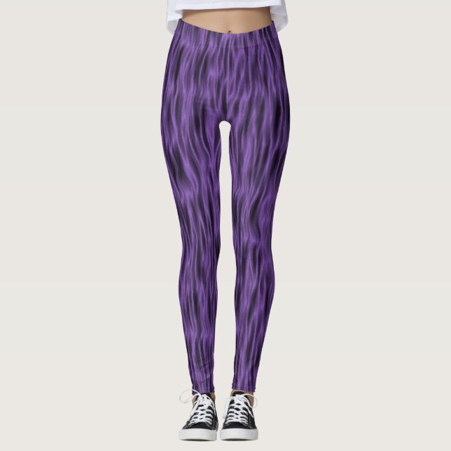 Amethyst Purple Fur Leggings (Front)