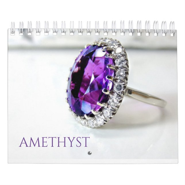 Amethyst Purple Gemstone Crystal Aesthetic Calendar (Cover)