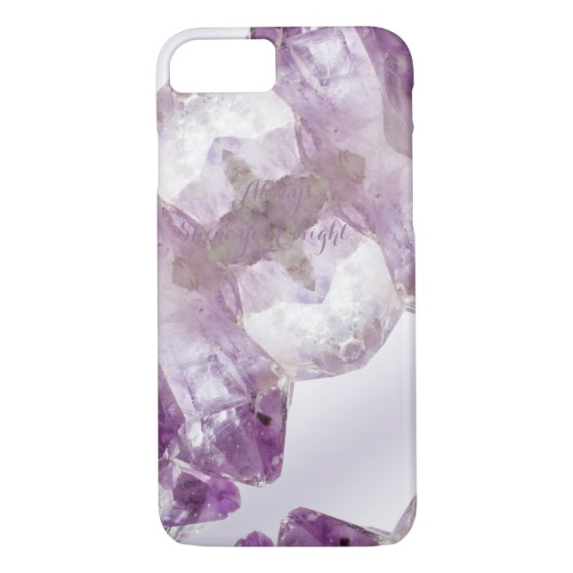 Amethyst Purple Gemstone Crystalline Quartz Case-Mate iPhone Case (Back)