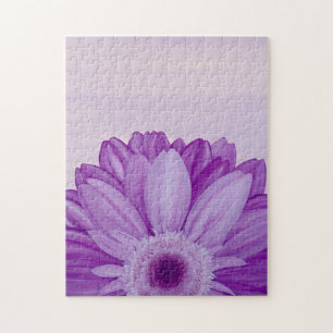 Amethyst Purple Gerbera Daisy Flower Jigsaw Puzzle