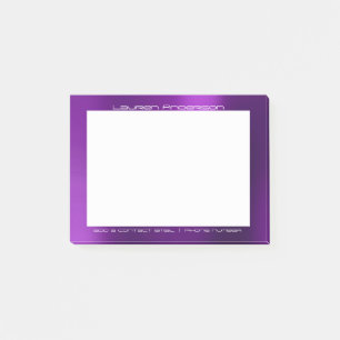 Amethyst Purple Plum Office Custom Personalized Post-it Notes