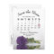 Amethyst Purple Rose Calendar Save the Date