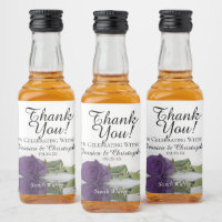 Amethyst Purple Rose Classy Wedding Thank You Mini